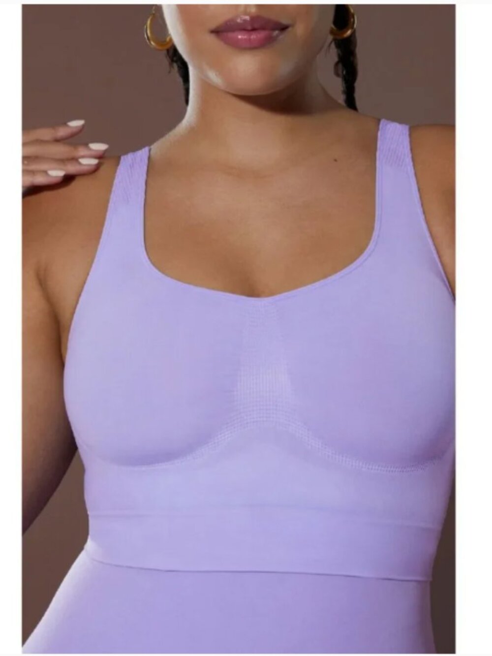 NWT Yitty Nearly Naked Shaping Midi Bra Tempo Lavender Purple Size Medium Large